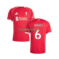 Maillot Liverpool Milos Kerkez 6 2025-2026 Domicile Homme MC