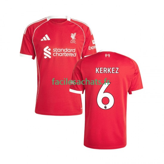 Maillot Liverpool Milos Kerkez 6 2025-2026 Domicile Homme MC