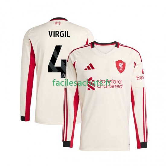 Maillot Liverpool Virgil van Dijk 4 2025-2026 Extérieur Homme ML