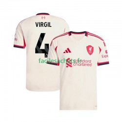 Maillot Liverpool Virgil van Dijk 4 2025-2026 Extérieur Homme MC