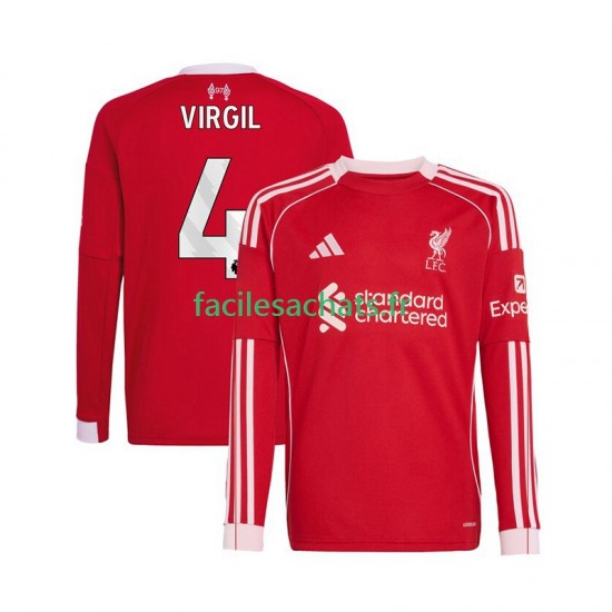 Maillot Liverpool Virgil van Dijk 4 2025-2026 Domicile Homme ML