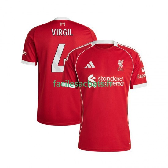 Maillot Liverpool Virgil van Dijk 4 2025-2026 Domicile Homme MC