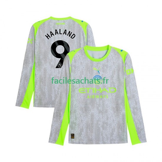 Maillot Manchester City Erling Haaland 9 2025-2026 3ème Homme ML