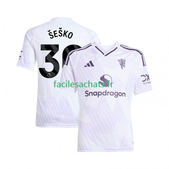 Maillot Manchester United Benjamin Sesko 30 2025-2026 Extérieur Homme MC