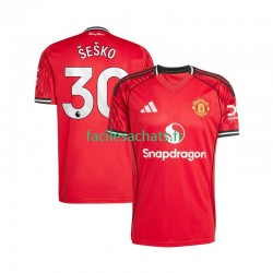 Maillot Manchester United Benjamin Sesko 30 2025-2026 Domicile Homme MC