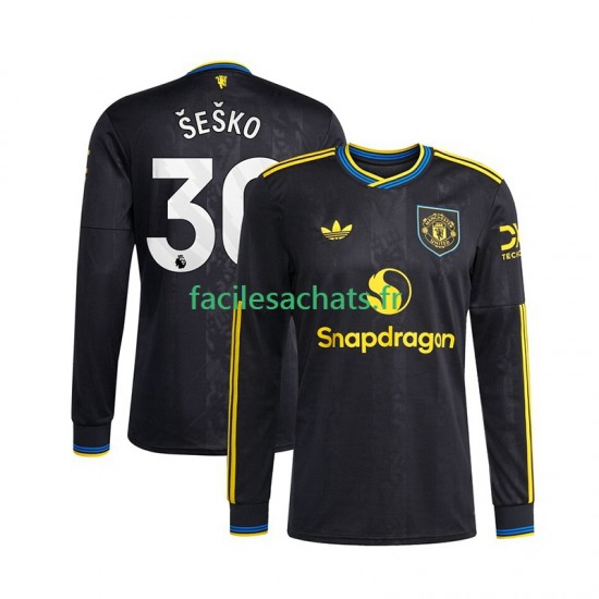 Maillot Manchester United Benjamin Sesko 30 2025-2026 3ème Homme ML