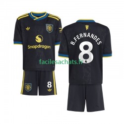 Maillot Manchester United Bruno Fernandes 8 2025-2026 3ème Enfant MC