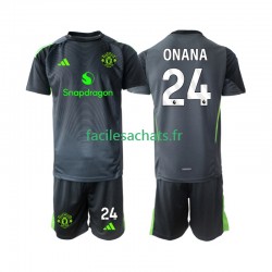 Maillot Manchester United Andre Onana 24 2025-2026 Gardien Extérieur Enfant MC