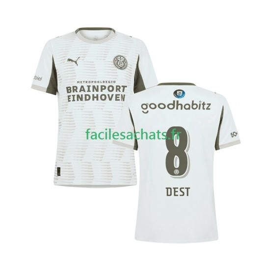 Maillot PSV Eindhoven Sergino Dest 8 2025-2026 3ème Homme MC