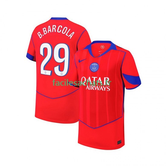 Maillot Paris Saint-Germain Bradley Barcola 29 2025-2026 3ème Homme MC