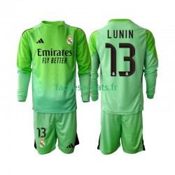 Maillot Real Madrid Andriy Lunin 13 2025-2026 Gardien Extérieur Enfant ML