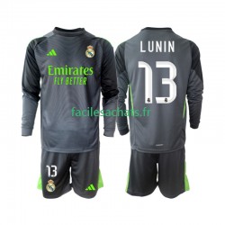 Maillot Real Madrid Andriy Lunin 13 2025-2026 Gardien 3ème Enfant ML