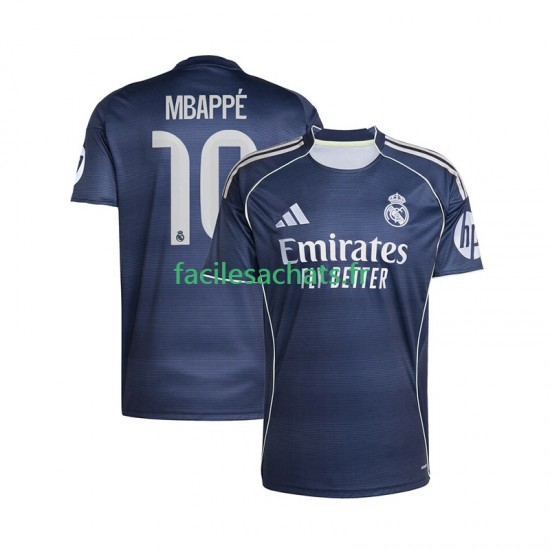 Maillot Real Madrid Kylian Mbappe 10 2025-2026 Extérieur Homme MC