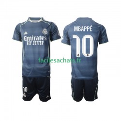 Maillot Real Madrid Kylian Mbappe 10 2025-2026 Extérieur Enfant MC