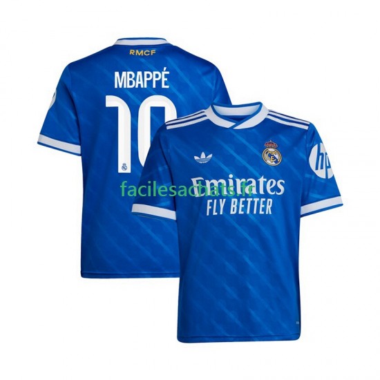 Maillot Real Madrid Kylian Mbappe 10 2025-2026 3ème Homme MC