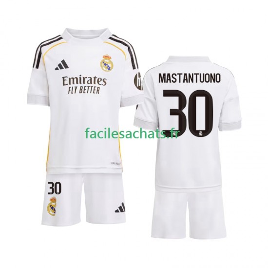 Maillot Real Madrid Mastantuono 30 2025-2026 Domicile Enfant MC