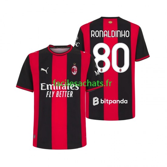 Maillot AC Milan Ronaldinho 80 2026-2027 Domicile Homme MC