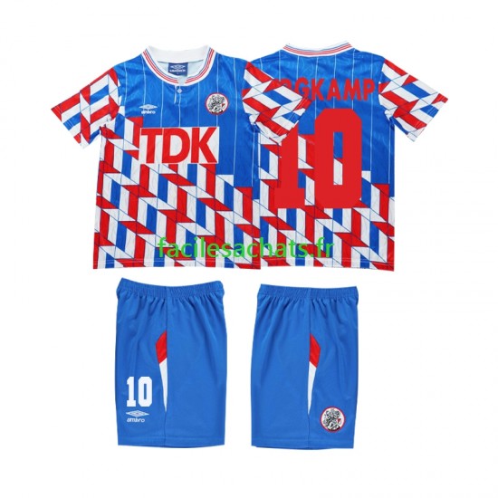 Maillot Ajax Amsterdam BERGKAMP 10 Retro 1989 1990 Extérieur Enfant ML