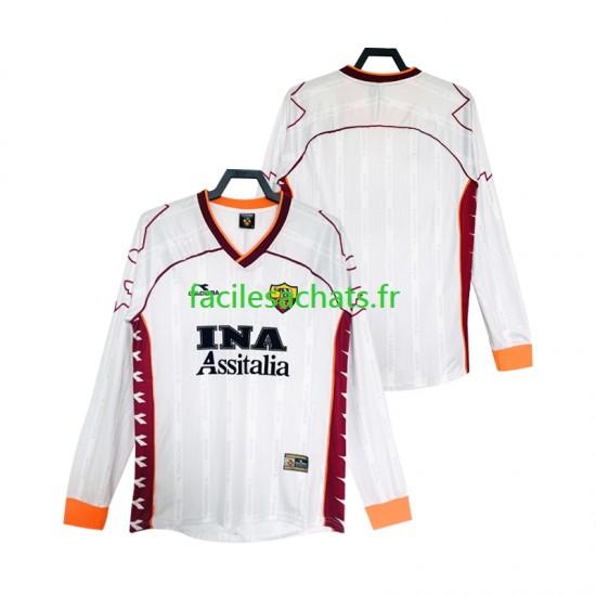 Maillot AS Rome Retro 1999 2000 Extérieur Homme ML