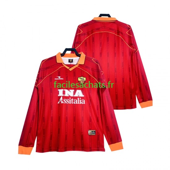 Maillot AS Rome Retro 1999 2000 Domicile Homme ML