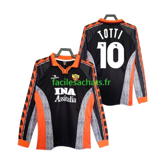 Maillot AS Rome Totti 10 Retro 1998 1999 3ème Homme ML