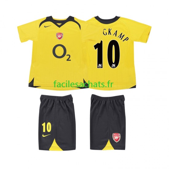 Maillot Arsenal BERGKAMP 10 Retro 2005 2006 Extérieur Enfant MC
