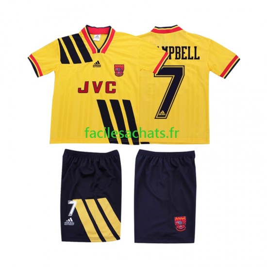 Maillot Arsenal CAMPBELL 7 Retro 1993 1994 Extérieur Enfant MC