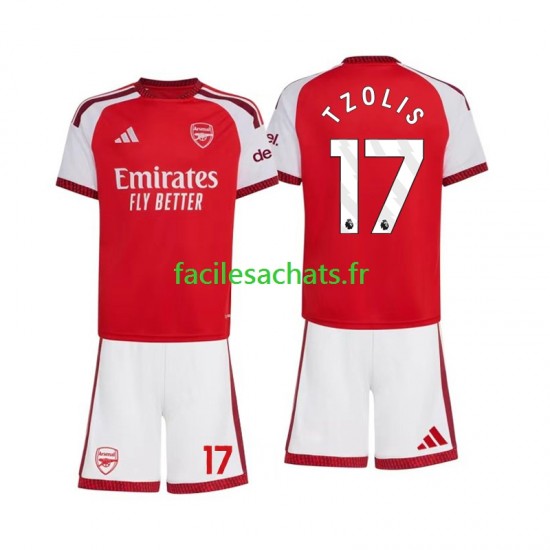 Maillot Arsenal Christos Tzolis 17 2026-2027 Domicile Enfant MC