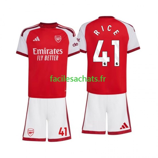 Maillot Arsenal Declan Rice 41 2026-2027 Domicile Enfant MC