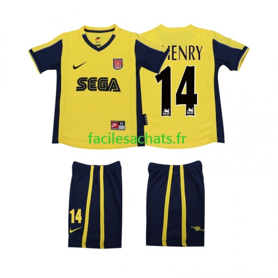 Maillot Arsenal Thierry Henry 14 Retro 2000 2001 Extérieur Enfant MC
