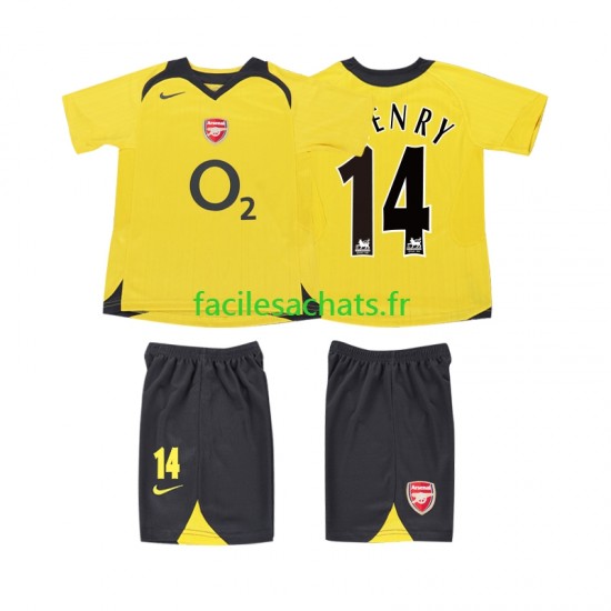 Maillot Arsenal Thierry Henry 14 Retro 2005 2006 Extérieur Enfant MC