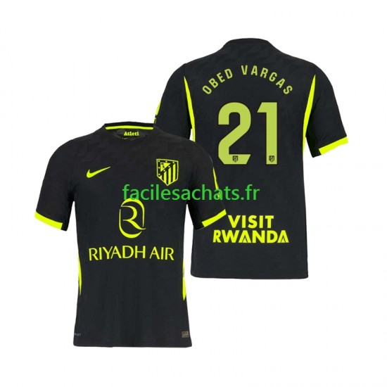 Maillot Atlético Madrid Obed Vargas 21 2026-2027 Extérieur Homme MC