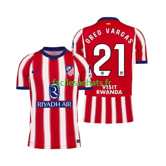Maillot Atlético Madrid Obed Vargas 21 2026-2027 Domicile Homme MC