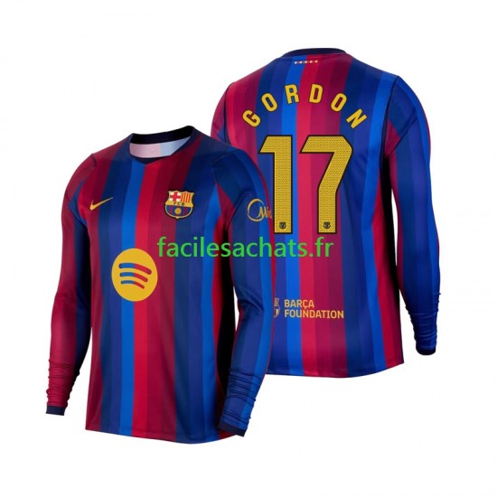 Maillot FC Barcelone Anthony Gordon 17 2026-2027 Domicile Homme ML