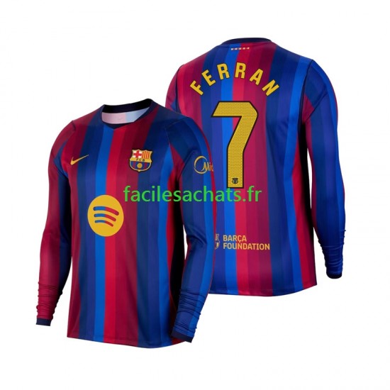 Maillot FC Barcelone Ferran Torres 7 2026-2027 Domicile Homme ML