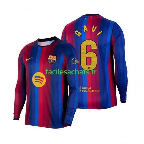 Maillot FC Barcelone Gavi 6 2026-2027 Domicile Homme ML