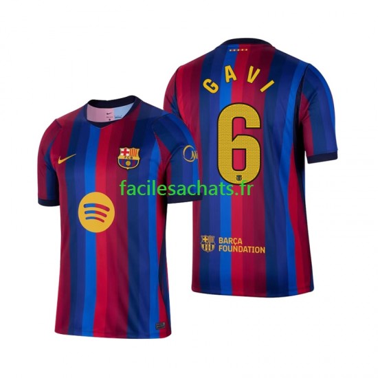 Maillot FC Barcelone Gavi 6 2026-2027 Domicile Homme MC