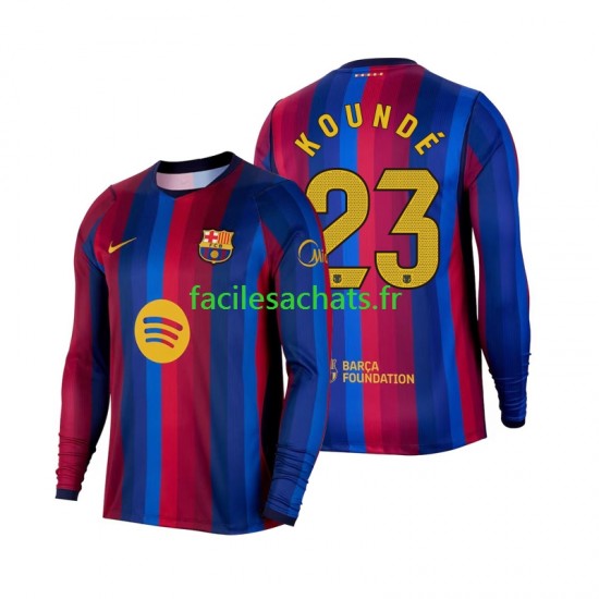 Maillot FC Barcelone Jules Kounde 23 2026-2027 Domicile Homme ML