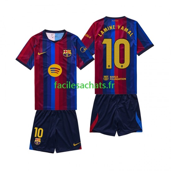Maillot FC Barcelone Lamine Yamal 10 2026-2027 Domicile Enfant MC