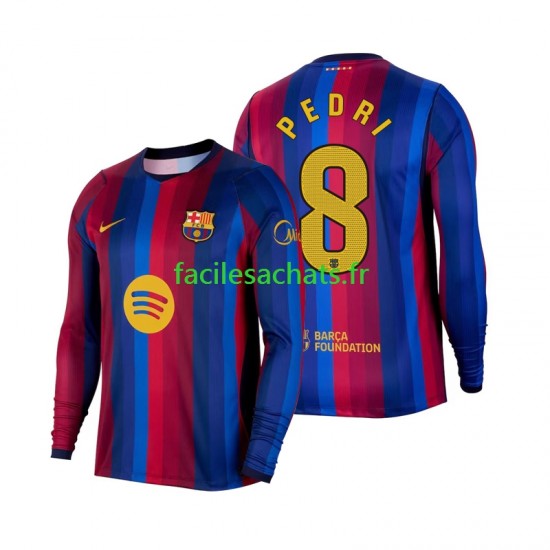 Maillot FC Barcelone Pedri 8 2026-2027 Domicile Homme ML