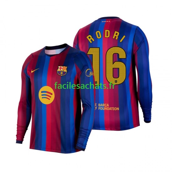 Maillot FC Barcelone Rodri 16 2026-2027 Domicile Homme ML
