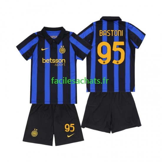Maillot Inter Milan Alessandro Bastoni 95 2026-2027 Domicile Enfant MC