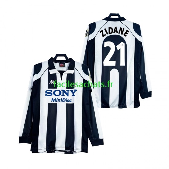 Maillot Juventus ZIDANE 21 Retro 1997 1998 Domicile Homme ML