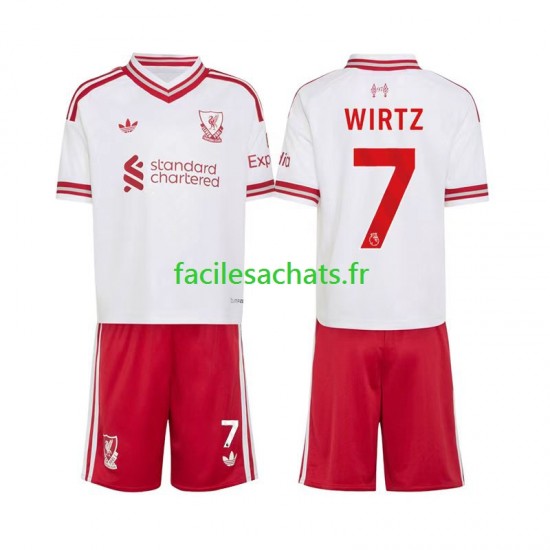 Maillot Liverpool Florian Wirtz 7 2026-2027 Extérieur Enfant MC