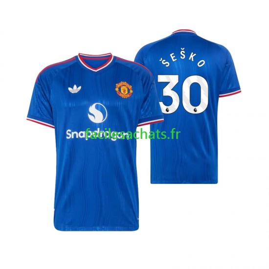 Maillot Manchester United Benjamin Sesko 30 2026-2027 Extérieur Homme MC