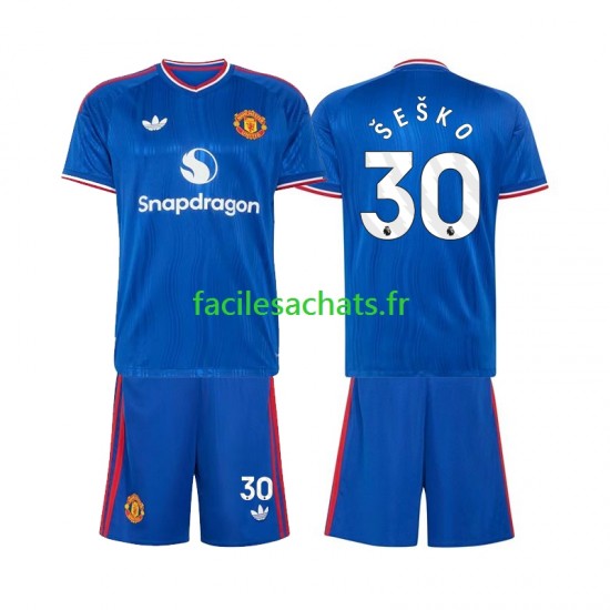 Maillot Manchester United Benjamin Sesko 30 2026-2027 Extérieur Enfant MC