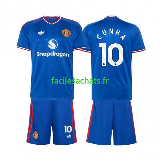 Maillot Manchester United Matheus Cunha 10 2026-2027 Extérieur Enfant MC