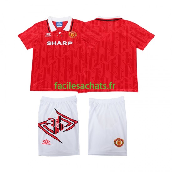 Maillot Manchester United Retro 1993 1994 Domicile Enfant MC