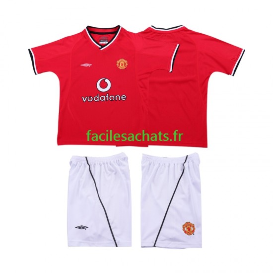 Maillot Manchester United Retro 2000 2002 Domicile Enfant MC