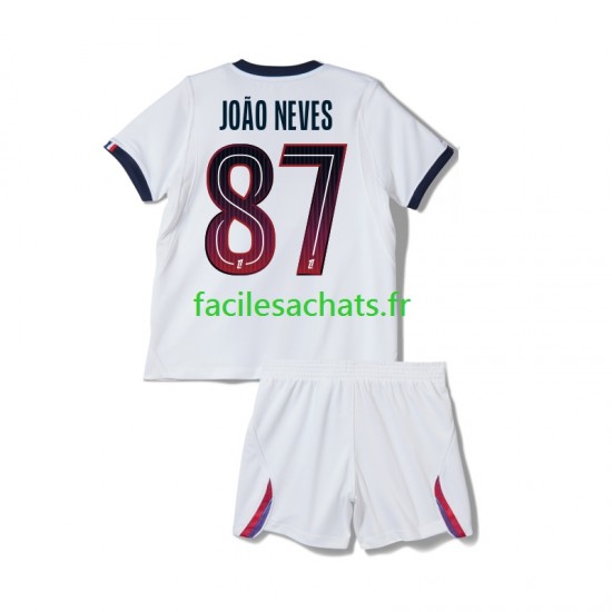 Maillot Paris Saint-Germain Joao Neves 87 2026-2027 Extérieur Enfant MC